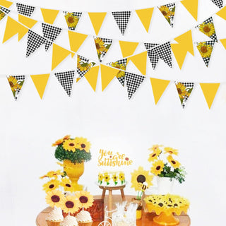 Sunflower Pennant Bunting Flags 32ft 2