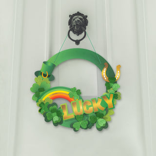 St. Patrick’s Day Paper Wreath Green Lucky Leprechaun 1