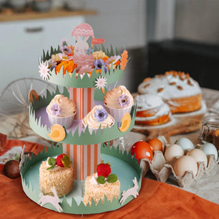 3-tier Bunny Easter Cupcake Stand 3