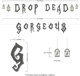 Crow Cage Theme Halloween Banners in Black (2 pcs) 6