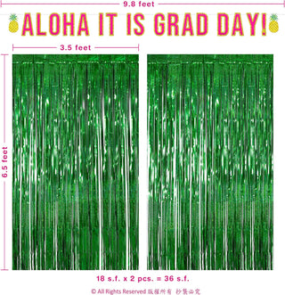 Hawaiian Theme Graduation Party Backdrop Set (3pcs) 5