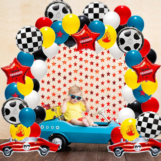 Racing Car Theme Balloon and Garland Backdrop Kit (62 pcs) 5