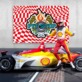 7X5ft Fabric Race Car Theme Party Backdrop 5