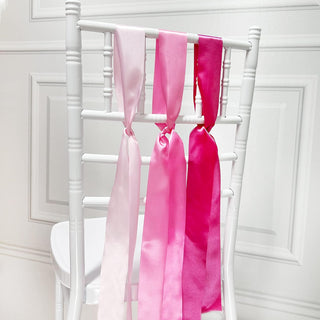 Engagement Party Ombre Pink Hot Pink Satin Ribbon (197Ft) 3