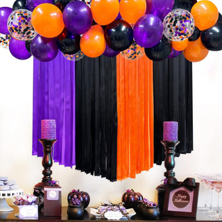 Halloween Party Black Orange Purple Ribbon Balloon Arch Set (197Ft) 4