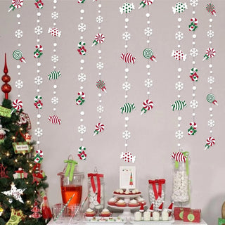 Candyland Christmas Garlands in Red, Green and White (52ft) 3