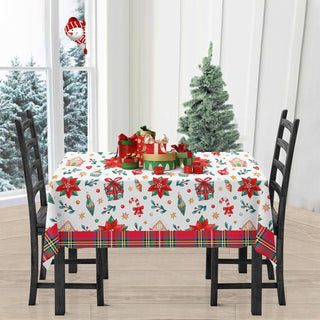 Buffalo Plaid Christmas Tablecloth in Red, Green and White (54"x108") 3