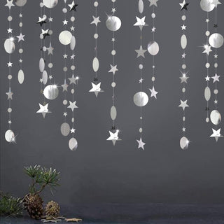 Silver Moons and Stars Garlands (39Ft) 3
