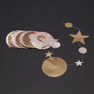 Champagne Gold Moons and Stars Garland (39Ft)  3