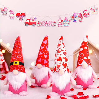 19Pcs Valentine's Day Decorations Gnome Tree Ornaments Love Sign 3
