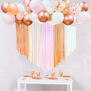 Rose Gold Balloons and Streamers Kit (44 pcs) 3