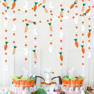 52Ft Easter Party Decorations Easter Bunny Carrot Circle Dot Garland 3