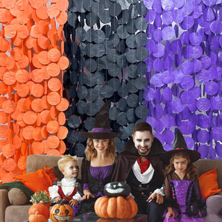 Orange, Purple & Black Polka Dots Party Decorations Garland (192Ft) 2