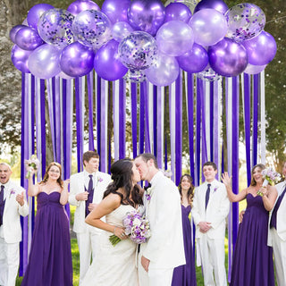 Purple Ombre Balloons and Hanging Ribbons Kit (43 pcs) 3