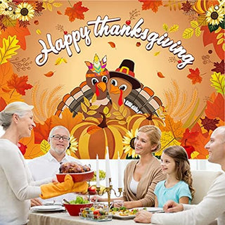 Happy Thanksgiving Fabric Photography Backdrop 7x5 ft 5