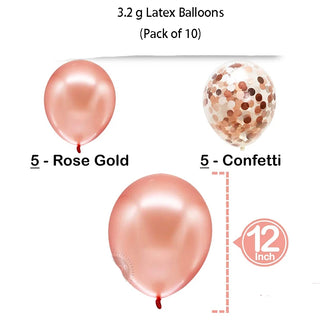 Number 20th Birthday Balloons Set in Rose Gold 4