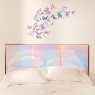3D Wall Sticker Iridescent Pink Butterfly Removable Decoration (27Pcs) 3