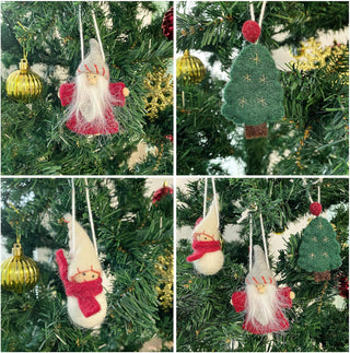 Christmas Garland with Snowman, Tree, Santa Claus and Pompom (8ft) 2