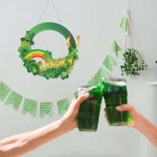 St. Patrick’s Day Paper Wreath Green Lucky Leprechaun 2