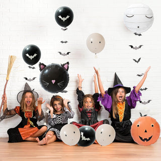 Cute Halloween Balloons and Garlands Kit with Mummy, Pumpkin, Cat, Ghost and Bat (15pcs)  1