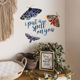 Bohemian Wall Sticker Decor for Halloween With Moth And Butterfly 1