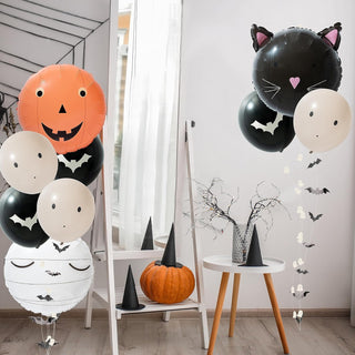 Cute Halloween Balloons and Garlands Kit with Mummy, Pumpkin, Cat, Ghost and Bat (15pcs)  3