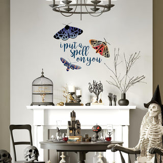 Bohemian Wall Sticker Decor for Halloween With Moth And Butterfly 2