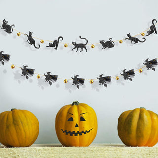 Halloween Party Decorations Banner with Jingle Bell & Black Cat (18Ft) 3