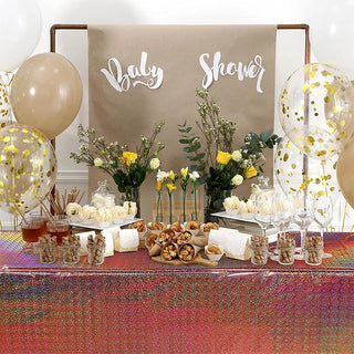Glitter Disposable Tablecloth in Rose Gold (54"x108") 3
