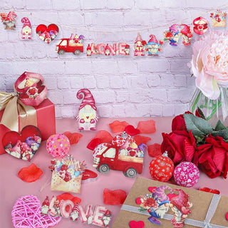 19Pcs Valentine's Day Decorations Gnome Tree Ornaments Love Sign 4