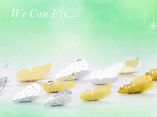 Gold Hollow Butterfly Stickers 3D Wall Decor (36Pcs) 4