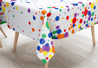  Rainbow Polka Dot Tablecloth (54"x108") 4