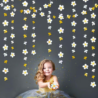 Flower Garland in Gold and White (52ft) 4