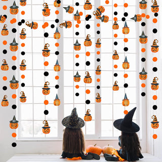 'Trick or Treat Boo' Happy Halloween Pumpkin Polka Dots Garland (52Ft) 5