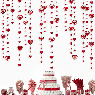 Double Sided Metallic Heart and Star Red Garlands (40Ft) 4