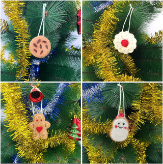 Wool Christmas Garland With Gingerman, Flower, Pompom and cookie (8ft) 3
