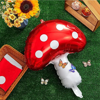 Cute Red Mushrooms Balloon for Woodland Fairy Decoration (6Pcs) 4