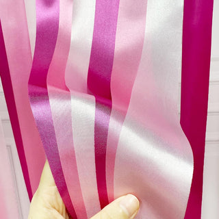  Hot Pink Party Ombre Pink Ribbon Fabric Fringe Hanging Curtain 4