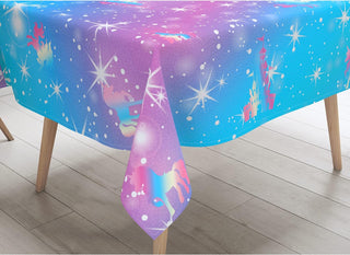 Iridescent Pastel Unicorn Tablecloth (54"x108") 4