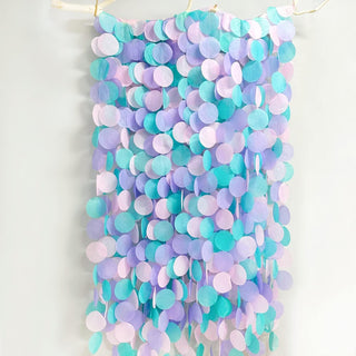 Mermaid Party Decorations Polka Dot Garland in Teal & Purple (205Ft) 4