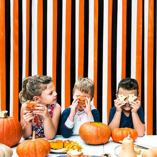 Halloween Party Satin Ribbon Streamer in Black, Orange & White (197Ft) 4