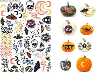 Halloween Boho Wall Stickers in Moon, Butterfly and Star (8pcs) 1