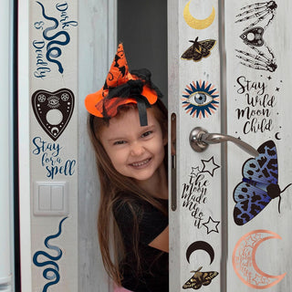 Halloween Boho Wall Stickers in Moon, Butterfly and Star (8pcs) 3