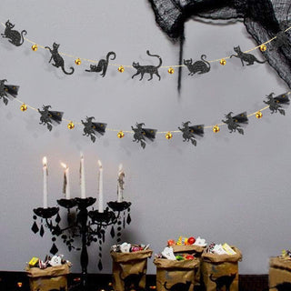 Halloween Party Decorations Banner with Jingle Bell & Black Cat (18Ft) 4