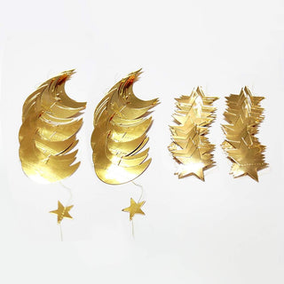 Star and Moon Garland Streamers in Gold (52ft) 6
