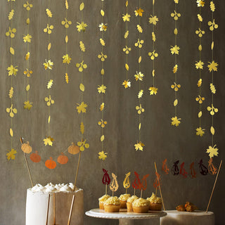  Fall Garland Streamers in Gold (52ft) 5