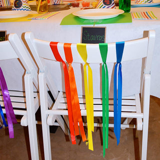 Rainbow Theme Party Colorful Satin Ribbon Streamer (197Ft) 3