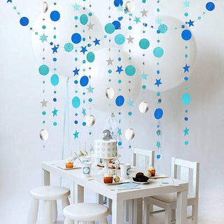 Blue and Silver Stars and Moons Garland (39Ft) 5