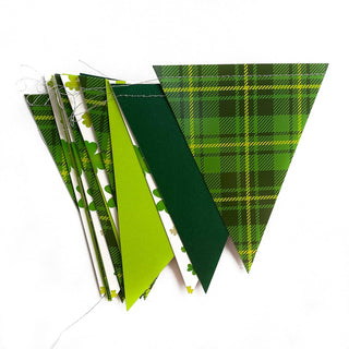 44Ft Spring Party Decorations Green Shamrock Clover Triangle Flag Pennant Banner 6