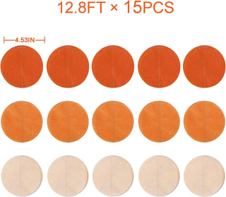 Orange Party Big Circle Dots Paper Garland in Ombre Orange (192Ft) 5